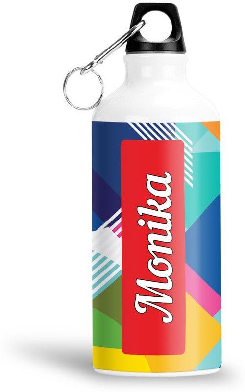 Furnish Fantasy Geometrical Print Aluminium 750ml Water Bottle - Best Birthday Gift - Monika 750 ml Sipper  (Pack of 1, Multicolor, Aluminium)