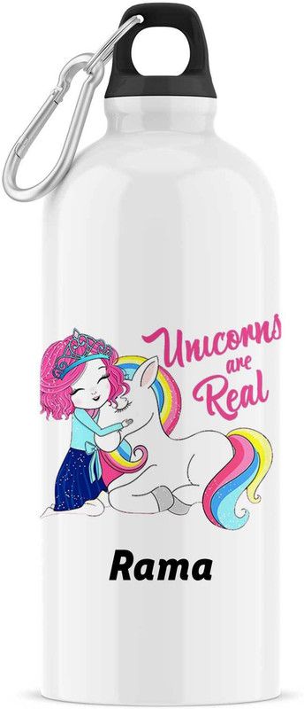 ARTBUG Unicorn Sipper/Water Bottle - Best Birthday Gift for Kids, Name - Rama 600 ml Sipper  (Pack of 1, White, Aluminium)