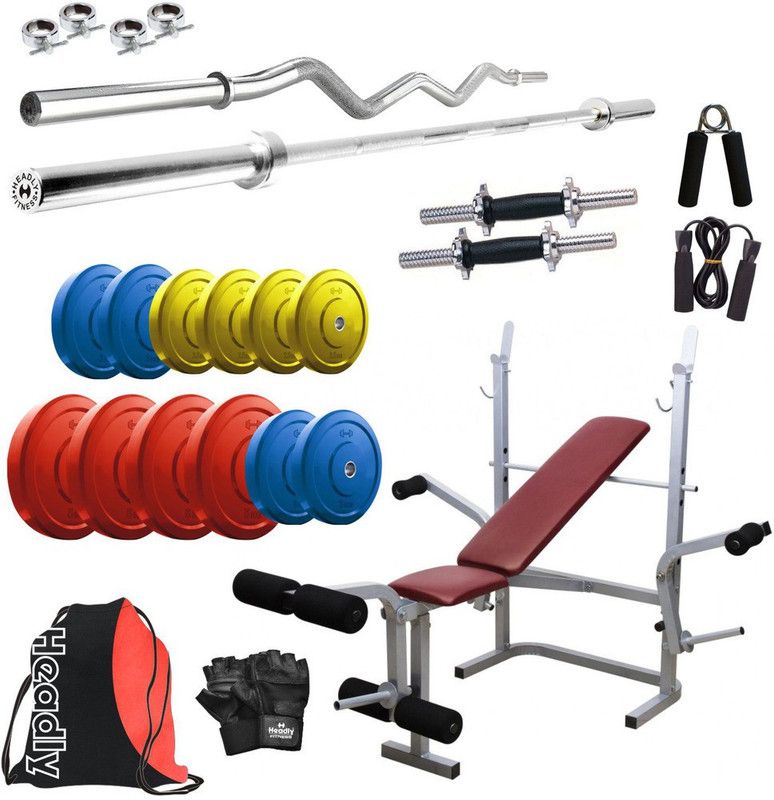 Headly 42 kg Premium CP-HR-42KGCOMBO8 Coloured Home Gym Combo