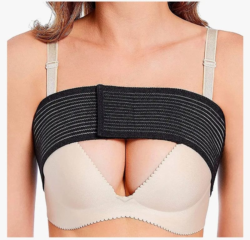 Anas Breast Support Band No-Swing Adjustable No Bounce Breast Band Bra Belt Waist Support