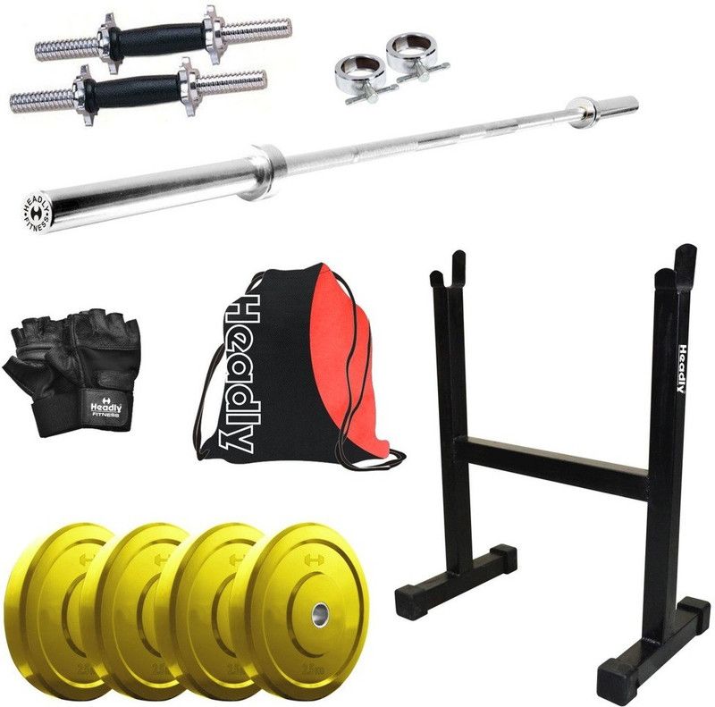 Headly 10 kg Premium CP-HR-10KGCOMBO18 Coloured Home Gym Combo