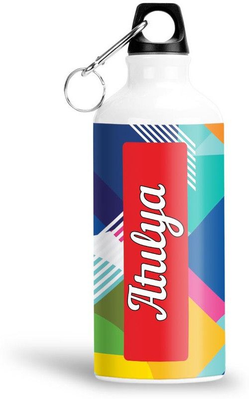 Furnish Fantasy Geometrical Print Aluminium 750ml Water Bottle - Best Birthday Gift - Atulya 750 ml Sipper  (Pack of 1, Multicolor, Aluminium)