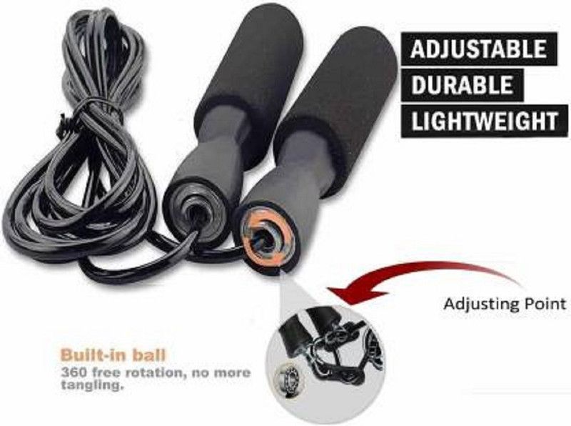 swarmshop Fitness,Sports ,Exercise,Skipping Rope/Tangle Free Jump Rope Freestyle Rope Freestyle Skipping Rope  (Multicolor, Length: 300 cm)