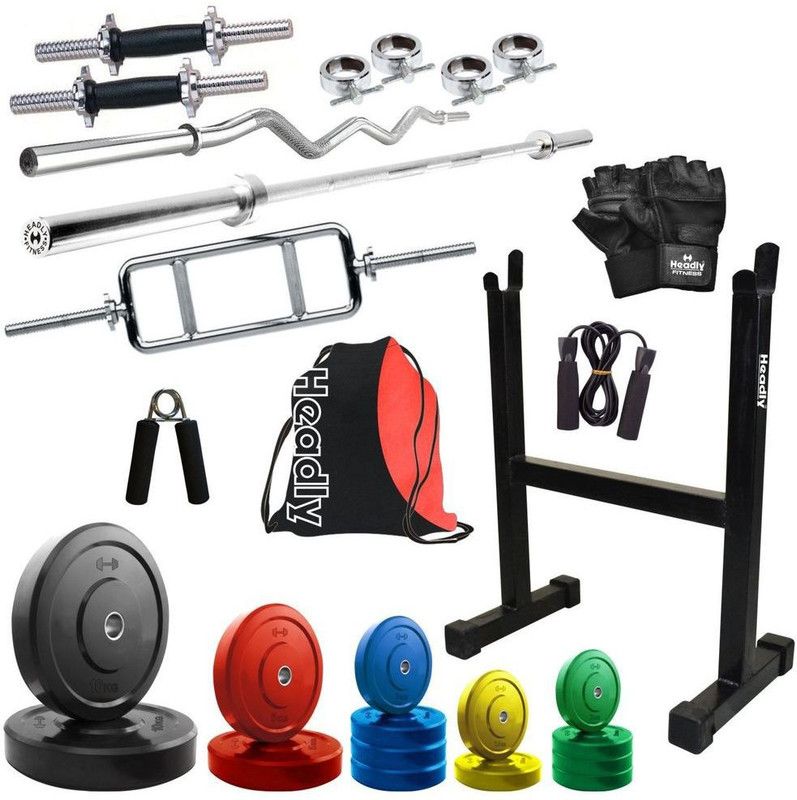 Headly 55 kg Premium CP-HR-55KGCOMBO12 Coloured Home Gym Combo