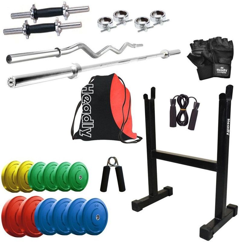 Headly 35 kg Premium CP-HR-35KGCOMBO13 Coloured Home Gym Combo