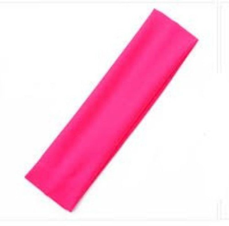 KK CRAFT Fitness Soft Stretch Sweatband Elastic Headband - Rose Pink Head Support  (Pink)