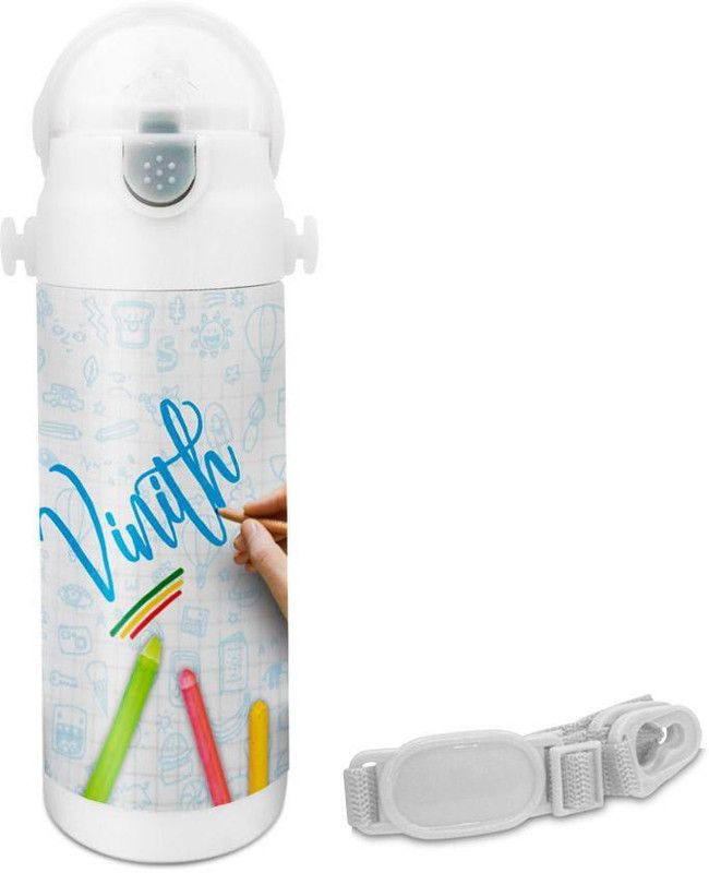 HOT MUGGS Vinith - Crayons Insulated Astro Bottle 350 ml Sipper  (Pack of 1, Multicolor, Steel)