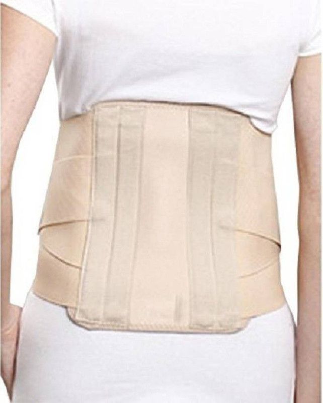 ZEDOFF relax on back pain care skin pain Belt Slip Disc Fracture Injuries Lumbar Back Support  (Beige)