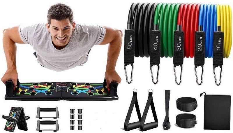 WILLA 9 in 1 Body Building Push Up Board For Fitness Home Exercise & Body Workout Push-up Bar