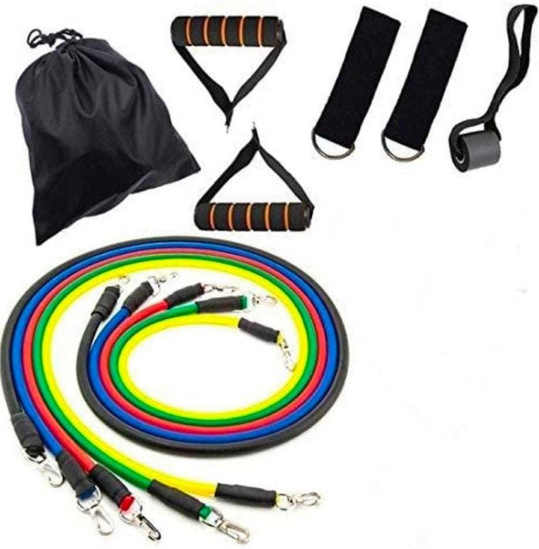 Fituva ELEVEN SET OF RESISTENCE BAND Resistance Tube  (Multicolor)
