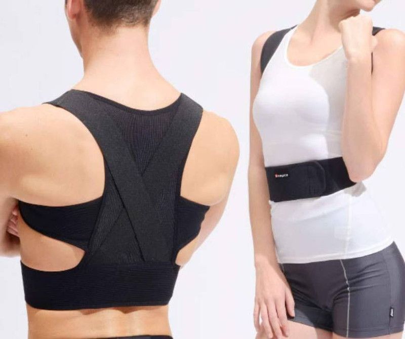 GORICH Belt Back Brace Support Back Support belt with leak proof glass 600 ml Back Support  (Black)