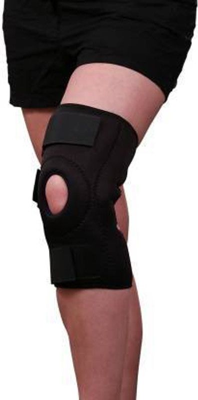 PARISILL Functional Knee Support Open Patella Hinge Knee Brace Support Knee Support Knee Support  (Black)