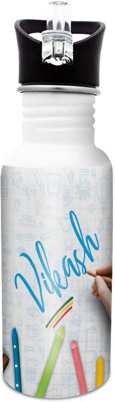 HOT MUGGS Vikash-Crayons 600 ml Sipper  (Pack of 1, Multicolor, Steel)