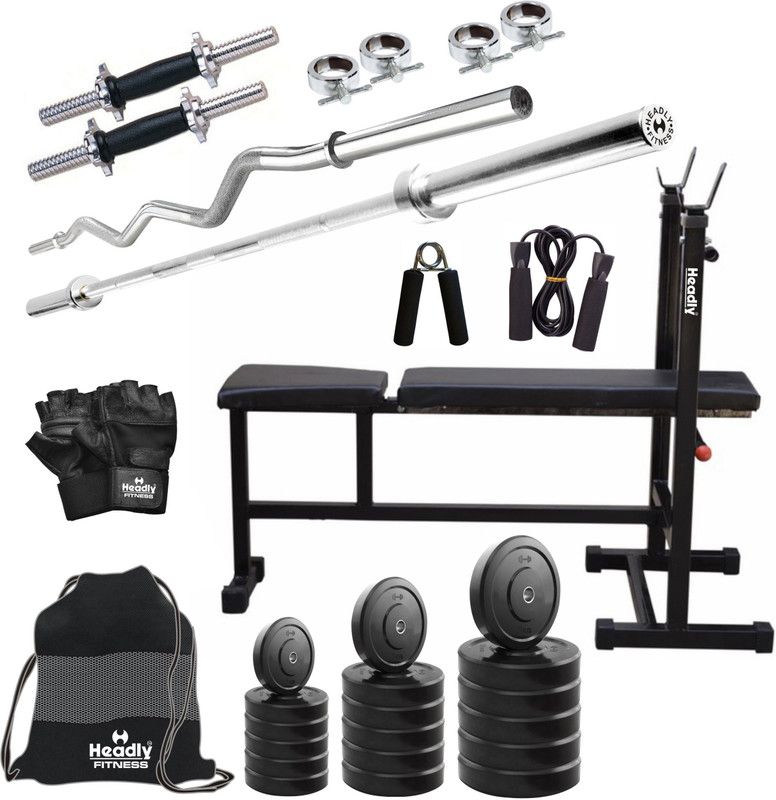Headly 65 kg 65 kg Combo BB 5 Convenient Home Gym Combo