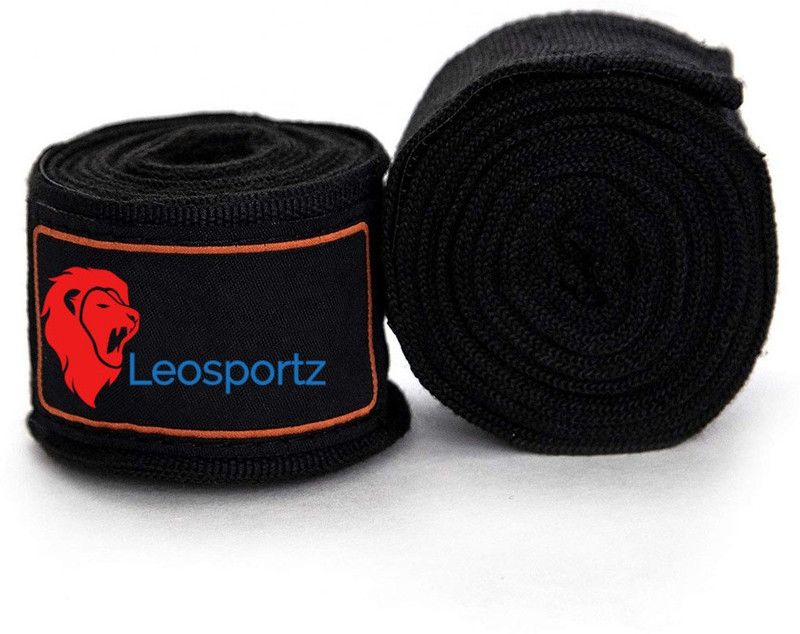 Leosportz Branded & flexible Boxing & Gym Fitness Tape Gym & Fitness Gloves  (Black)