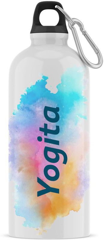 Ashvah Sipper/Water Bottle - Best Happy Birthday Gift for Kids, Name - Yogita 600 ml Sipper  (Pack of 1, White, Aluminium)