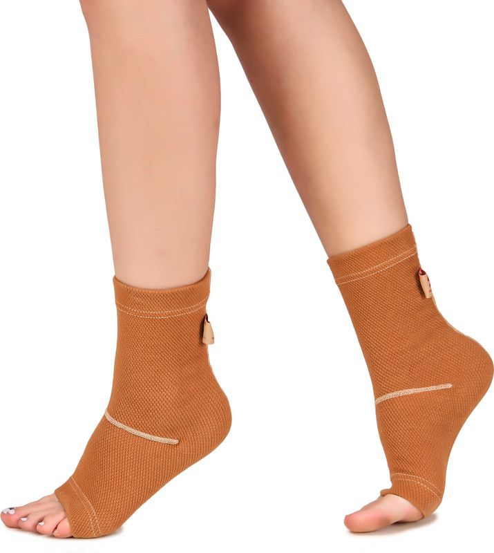 SE Rehabilitation Anklet Compression Support (Pair) Ankle Support  (Beige)