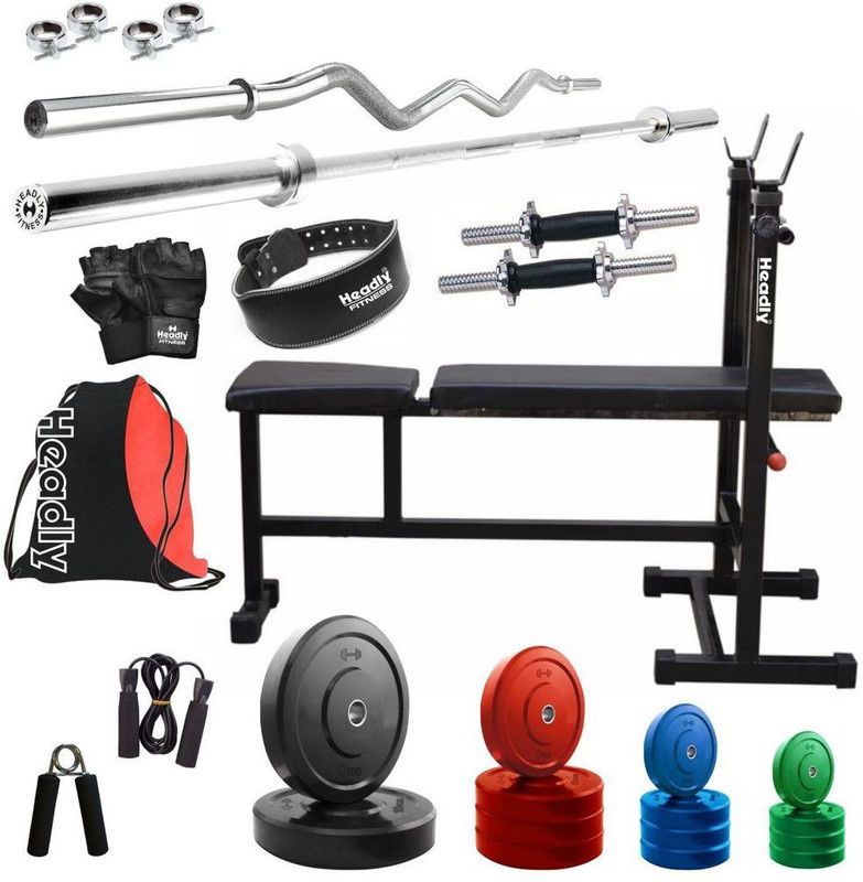 Headly 60 kg Premium CP-HR-60KGCOMBO6 Coloured Home Gym Combo