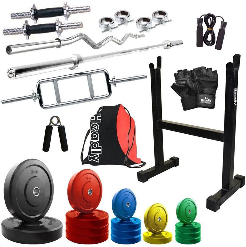 Headly 65 kg Premium CP-HR-65KGCOMBO12 Coloured Home Gym Combo
