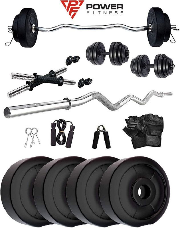 POWER FITNESS 12 kg 12 KG CURL Home Gym Combo