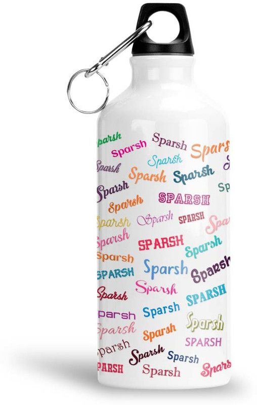 Furnish Fantasy Colorful Aluminium Sipper Bottle-Best Happy Birthday Gift for Kids, Name - Sparsh 600 ml Sipper  (Pack of 1, White, Aluminium)