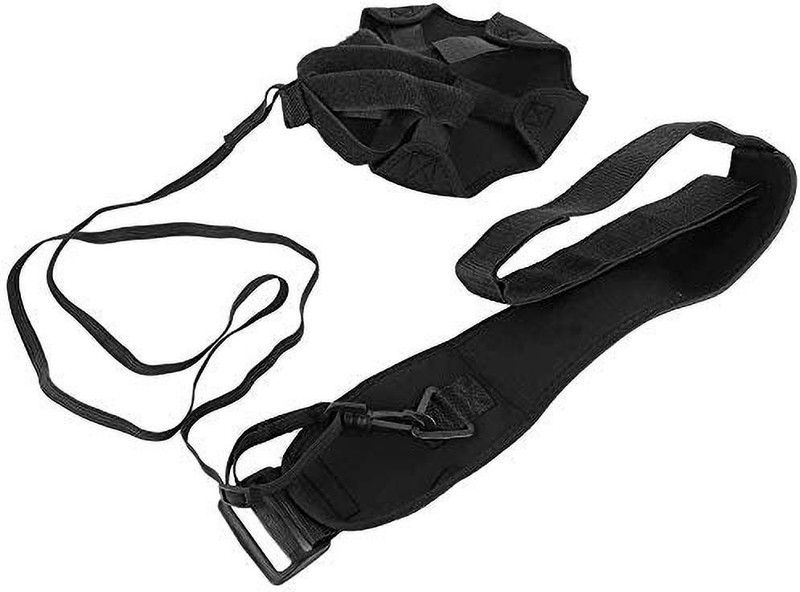 IRIS Soccer/Volleyball/Rugby Trainer, Football Kick Throw Solo Practice Training Aid, Resistance Tube  (Black)
