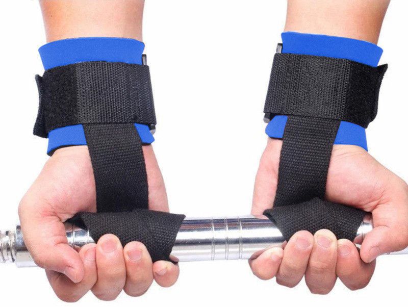 Joyfit Weight Lifting Straps- Neoprene Padding, Thick Wrist Support Wrist Support  (Blue)
