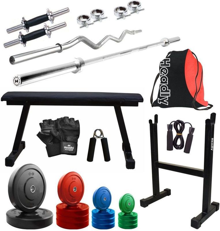Headly 60 kg Premium CP-HR-60KGCOMBO16 Coloured Home Gym Combo