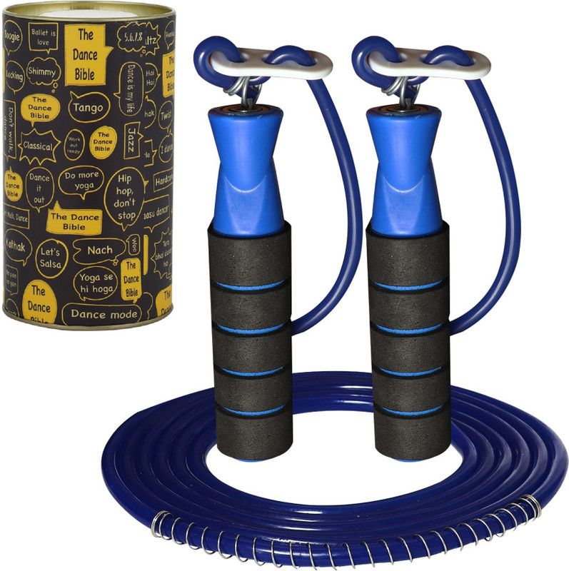 The Dance Bible Adjustable Ball Bearing Skipping Rope  (Blue, Length: 274 cm)