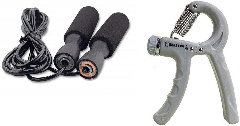 FIT 4 HEAL Combo Of Skipping Rope With Adjustable Hand Gripper Fitness Accessory Kit Kit
