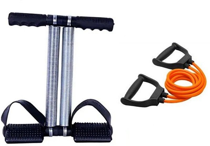 EMERET Double Spring Tummy Trimmer with Detachable Toning Tube for Home Gym Exercise & Workout Fitness Accessory Kit Kit