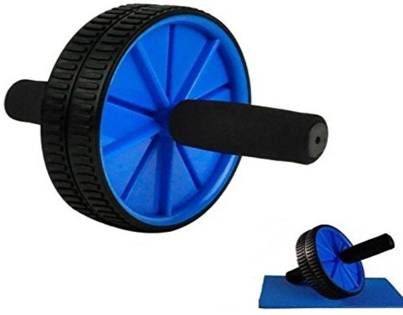 ObwOhi Plastic Portable Abdominal Double Wheel ABS Roller Body Exerciser ( multi color) Ab Exerciser  (Multicolor)