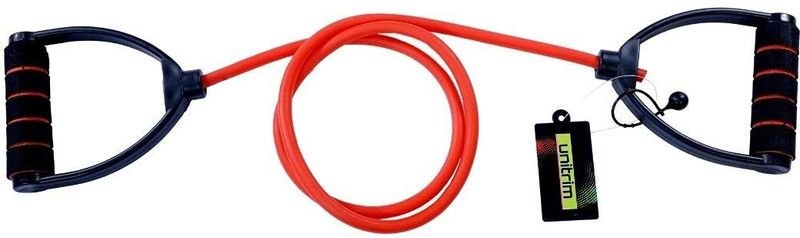 Dr Pacvu Premium Single Toning Tube Resistance Band Exercise Cord with Comfort Handle Resistance Band  (Pack of 1)