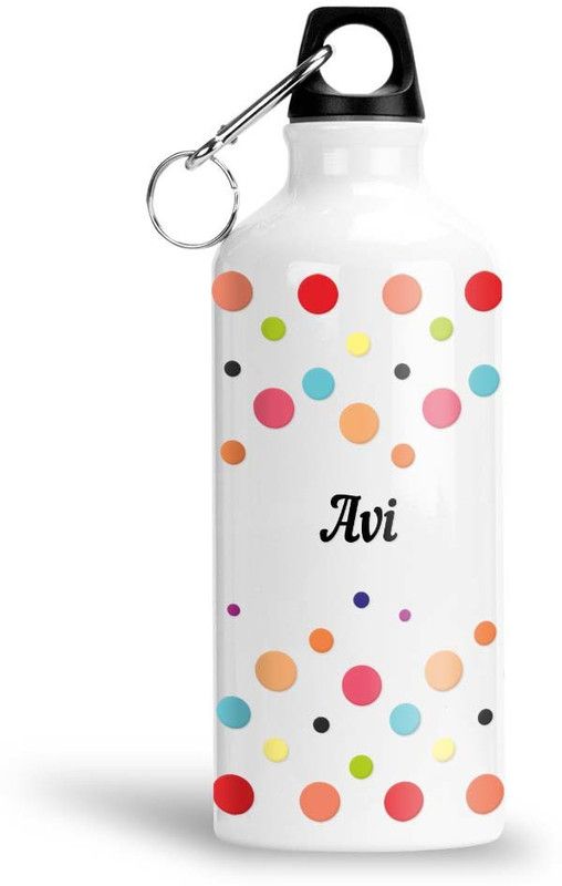 Furnish Fantasy Colorful Dots Aluminium Sipper Bottle - Best Happy Birthday Gift for Kids, Avi 600 ml Sipper  (Pack of 1, Multicolor, Aluminium)