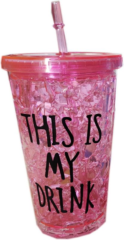 royal enterprise Magic Frosty Ice Mason Sipper Bottle Mug (450 ml) 450 ml Sipper  (Pack of 1, Multicolor, Plastic)