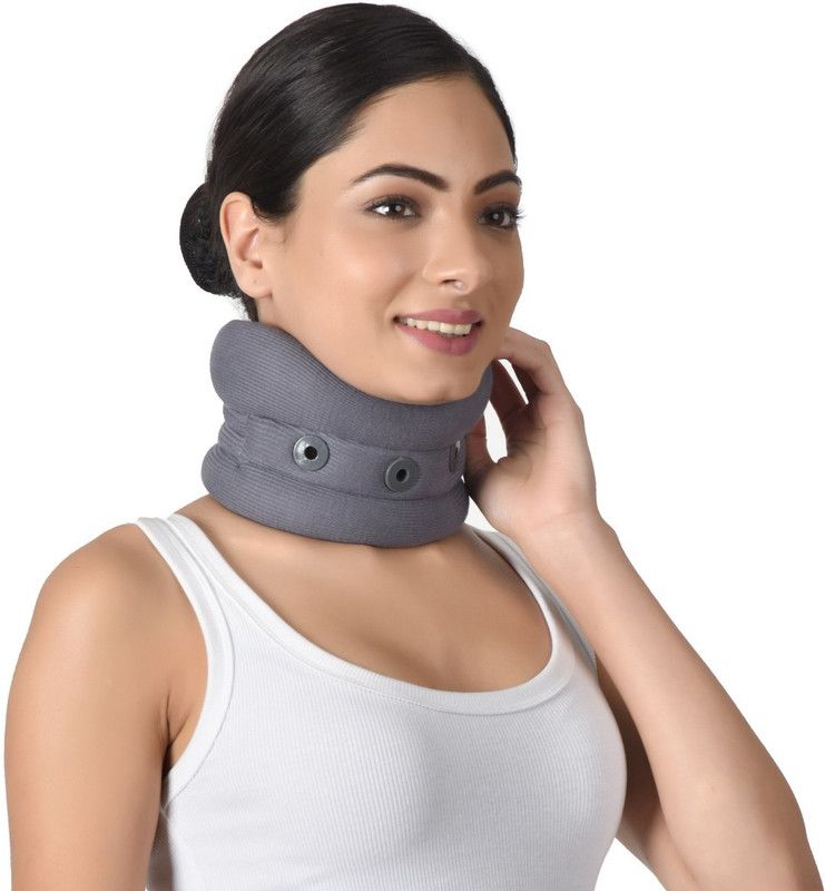 AccuSure Cervical Collar Soft With Support(Immobilization,Ventilation) For Men and Women Neck Support  (Grey)