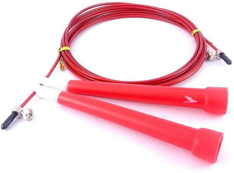 Leosportz peed Skipping Rope Speed Skipping Rope  (Red, Length: 267 cm)