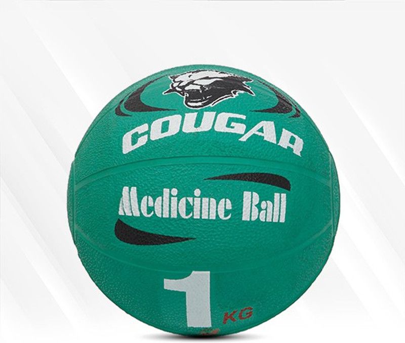 COUGAR Medicine Ball, Medicine Ball Workouts, 1kg Champion Medicine Ball, Rubber Molded Medicine Ball  (Weight: 1 kg, Green)