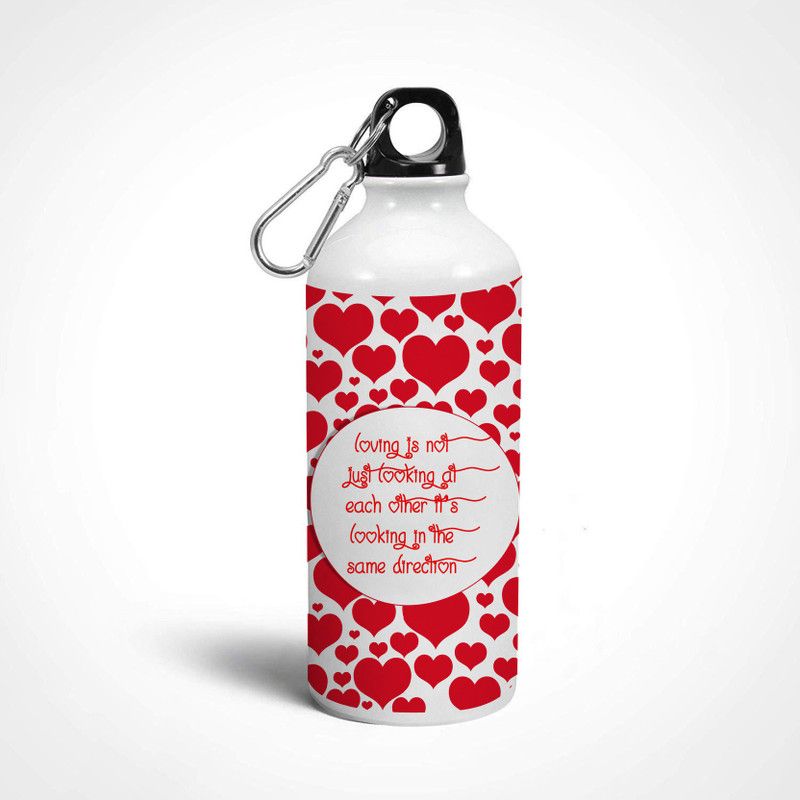 Festa Valentine Gift For Girlfriend Boyfriend Gift Wife Printed Design-17 600 ml Sipper  (Pack of 1, Multicolor, Aluminium)