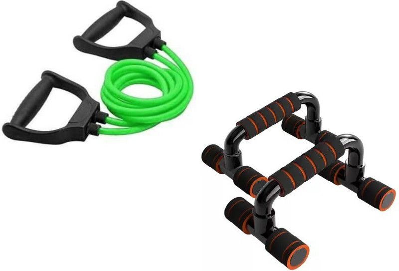 EMMKITZ Combo green toning tube with big push up bar Home Gym Kit Gym & Fitness Kit Fitness Accessory Kit Kit