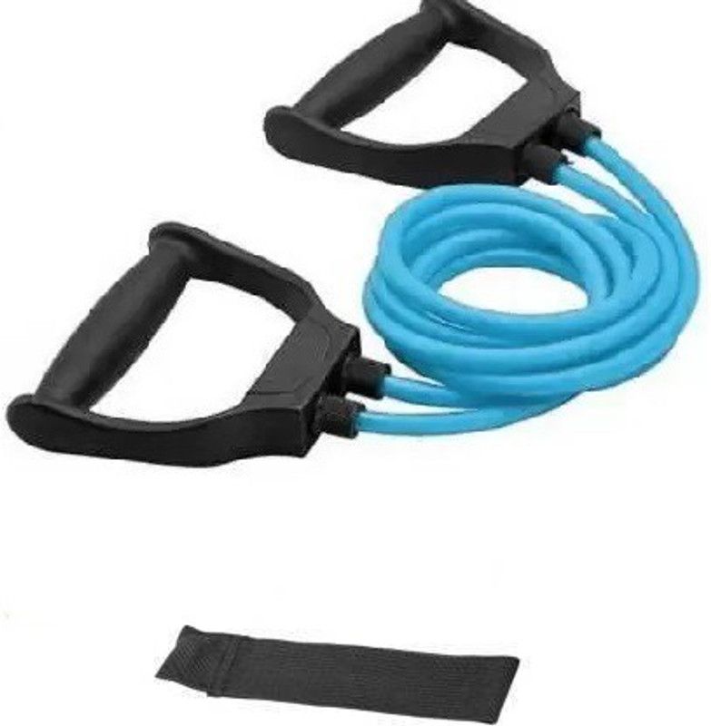 Esscage Double Toning Resistance Tube + Door Anchor Resistance Tube (BLUE) Resistance Tube  (Blue)
