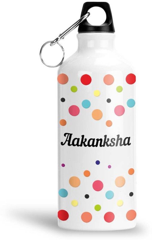 Furnish Fantasy Colorful Aluminium Water Bottle-Best Happy Birthday Gift, Return Gift, Aakanksha 750 ml Sipper  (Pack of 1, White, Aluminium)