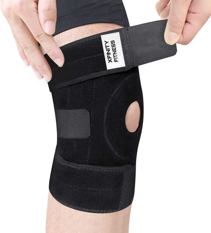 Xfinity Fitness knee cap support for gym and exercise unisex Knee Support  (Black)