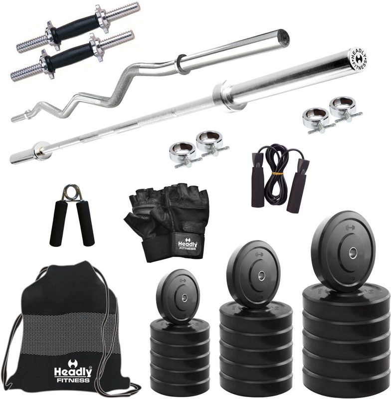 Headly 45 kg 45 kg Combo BB 2 Convenient Home Gym Combo