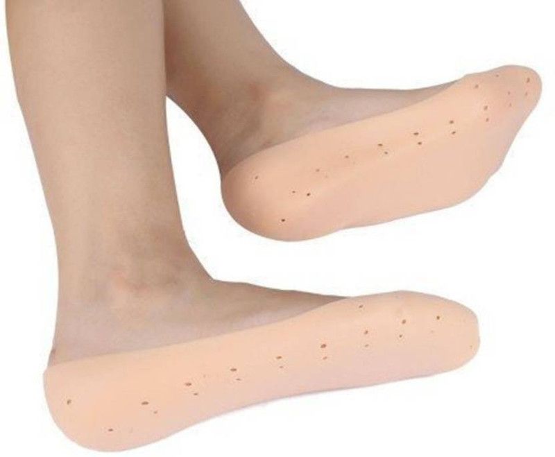 PAGALY Anti Crack Full Length Silicon Foot care Moisturizing Gel Foot Socks Foot Support  (Beige)