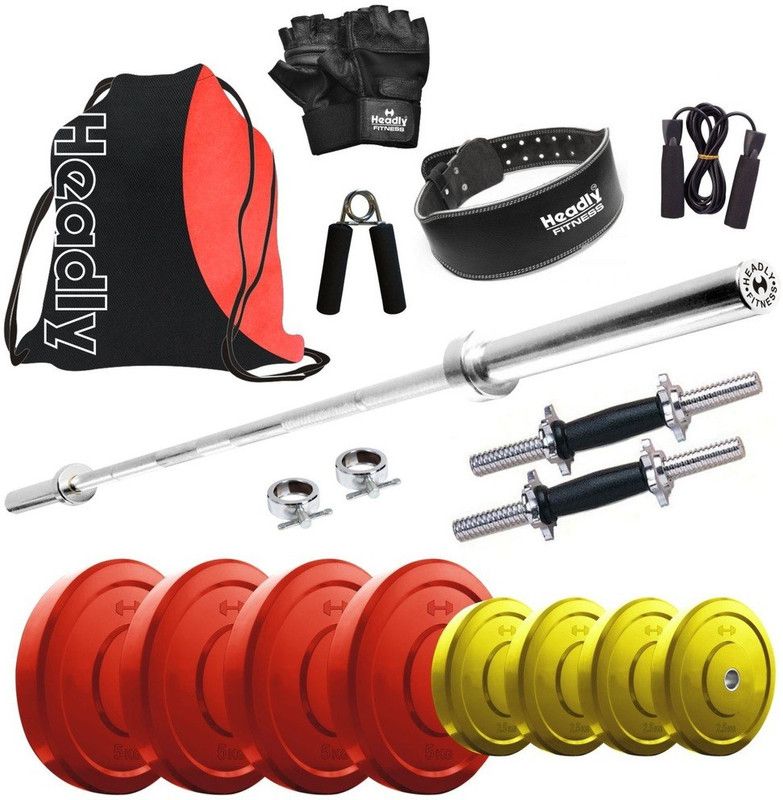 Headly 30 kg Premium CP-HR-30KGCOMBO29 Coloured Home Gym Combo