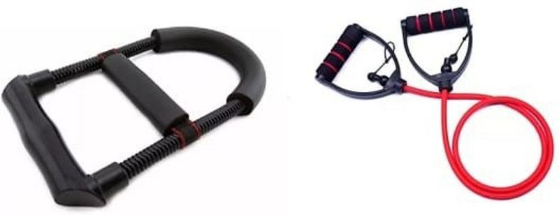 RENUCONIC Wrist Power Exercise Muscle Forearm Strengthner with Single Resistance Tube Fitness Accessory Kit Kit