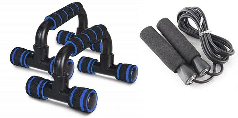 Fitnesstricks Workout combo of Push up stand with Skipping rope Fitness Accessory Kit Kit