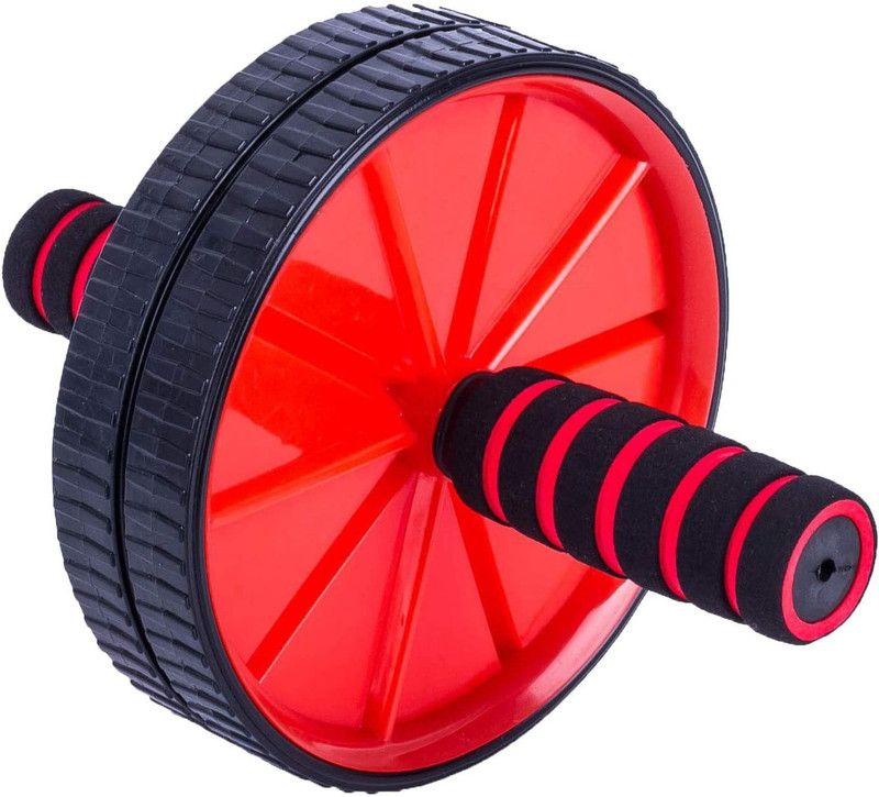 Wonder World ™ XII-19 AB Roller Wheel Abdominal Workout Equipment Ab Exerciser  (Red, Black)