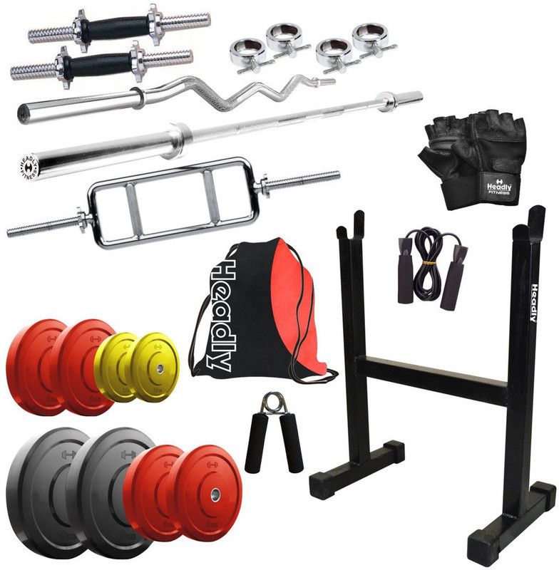 Headly 45 kg Premium CP-HR-45KGCOMBO12 Coloured Home Gym Combo